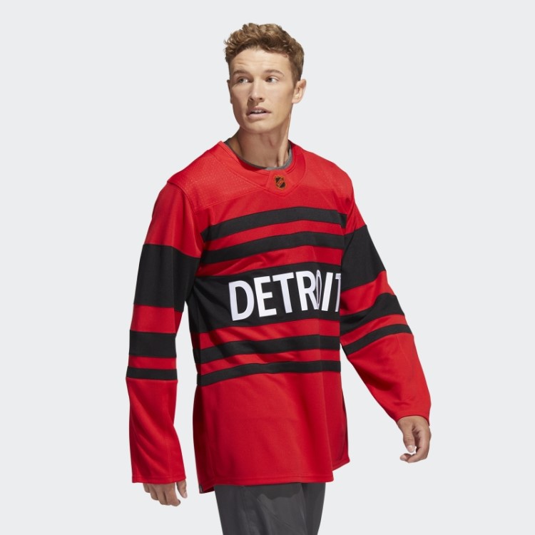 Adidas Red Red Wings Autentic Reverse Retro Wordmark Jersey