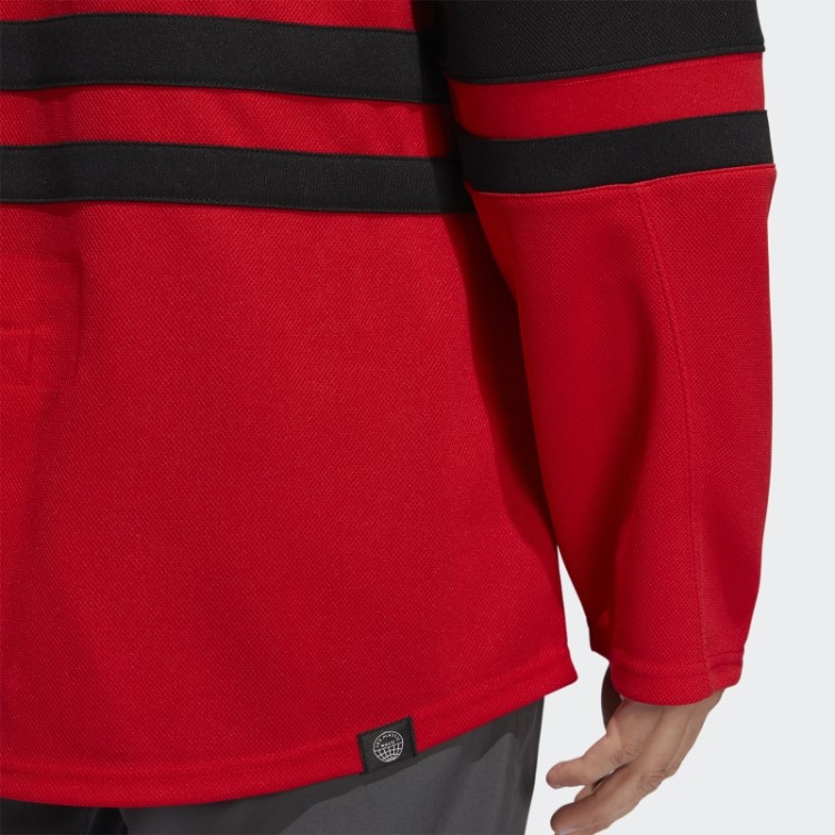 Adidas Red Red Wings Autentic Reverse Retro Wordmark Jersey