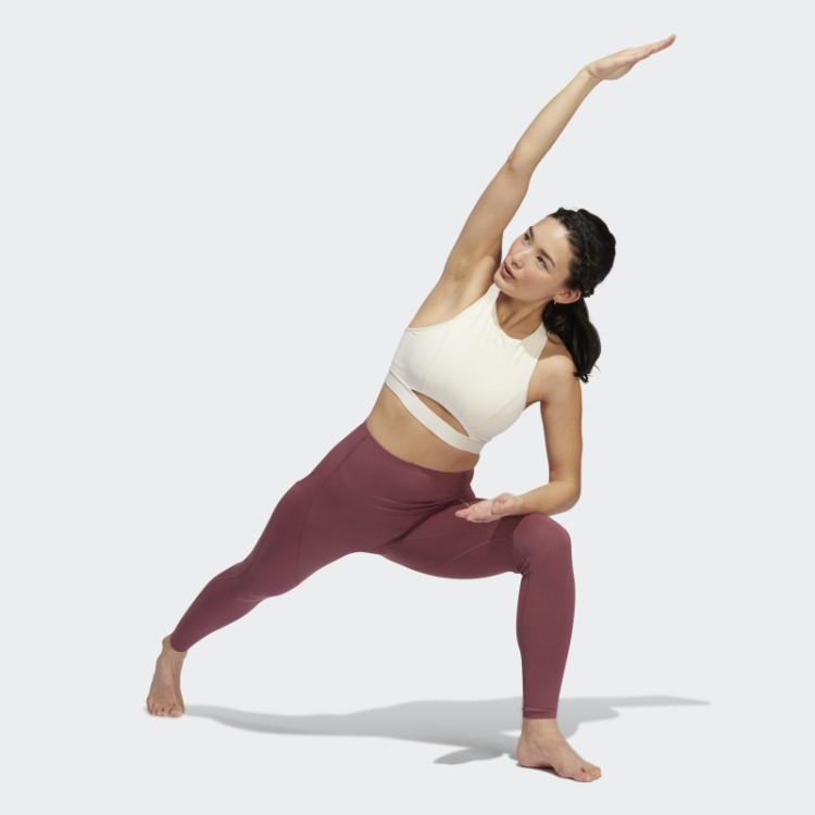 Meia-calça Adidas Yoga 4 Elements 7/8 Fashion Bordô