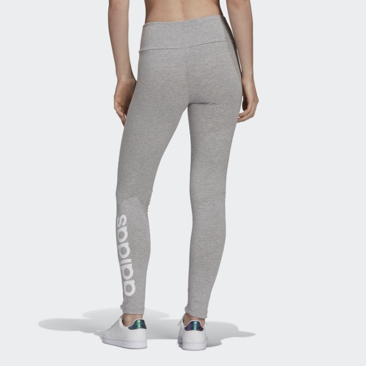 Adidas Loungewear Essentials Legging Cintura Alta Com Logo Cinza Médio
