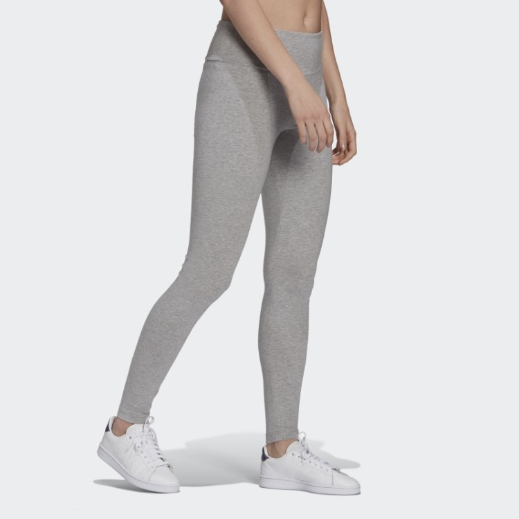 Adidas Loungewear Essentials Legging Cintura Alta Com Logo Cinza Médio