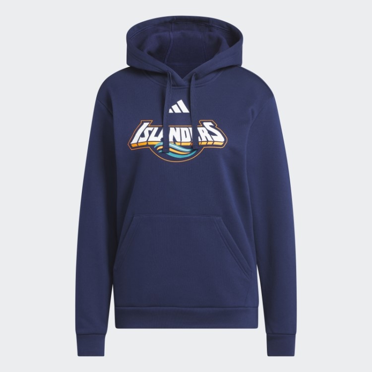 Moletom Com Capuz Adidas Islanders Azul Marinho