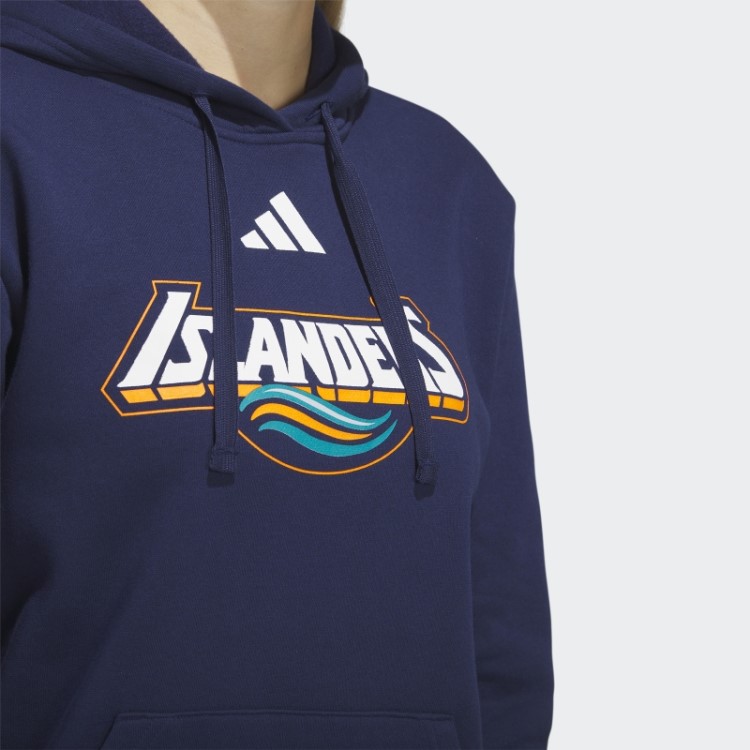 Moletom Com Capuz Adidas Islanders Azul Marinho