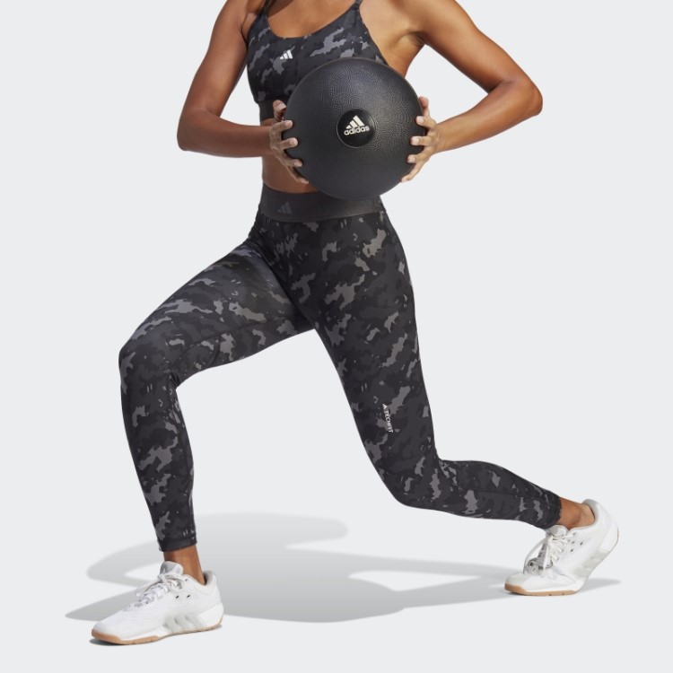 Leggings 7/8 Camuflado Cinza Techfit Adidas