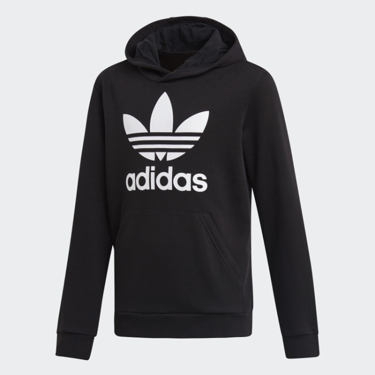 Moletom Com Capuz Adidas Trefoil Moda Branca