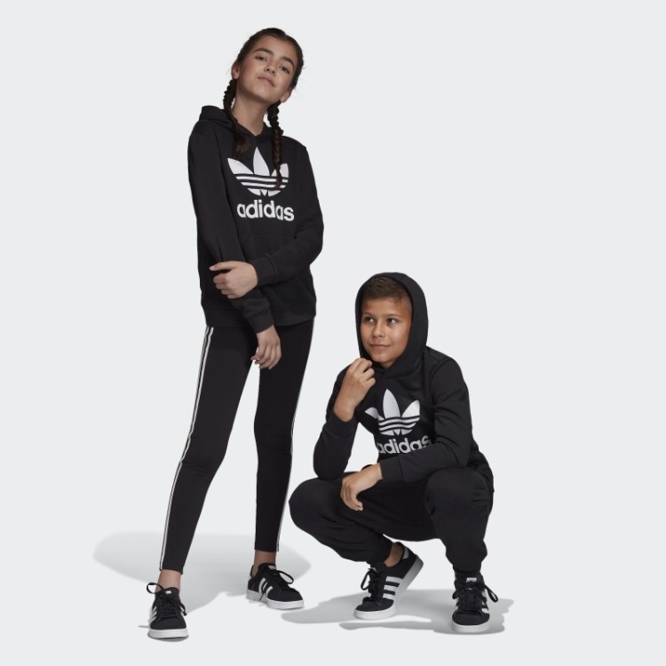 Moletom Com Capuz Adidas Trefoil Moda Branca