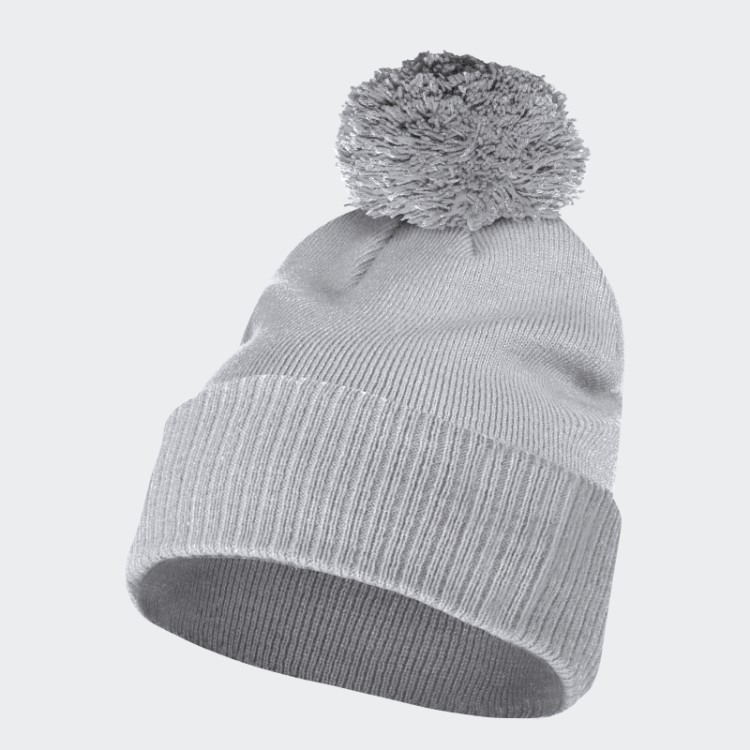 Pompom Com Punho Adidas Cinza Claro