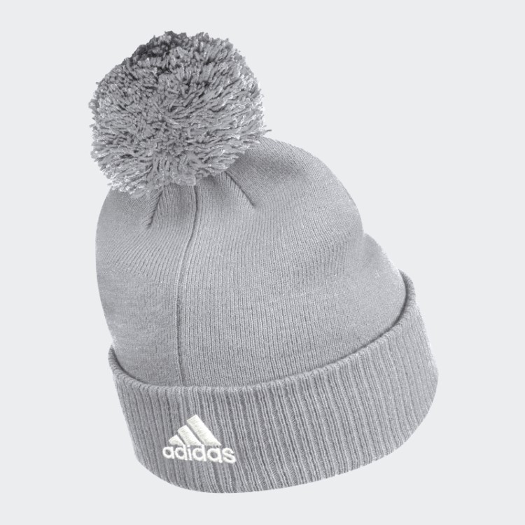Pompom Com Punho Adidas Cinza Claro