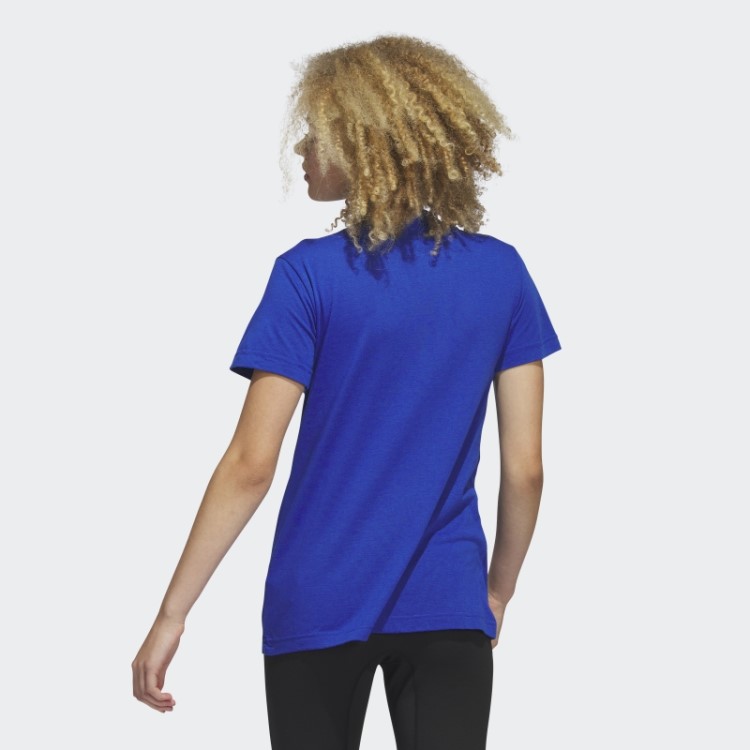 Camiseta Azul Royal Mel Adidas Jayhawks