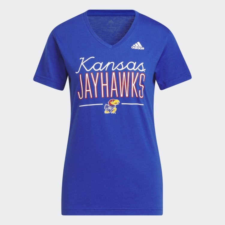 Camiseta Azul Royal Mel Adidas Jayhawks