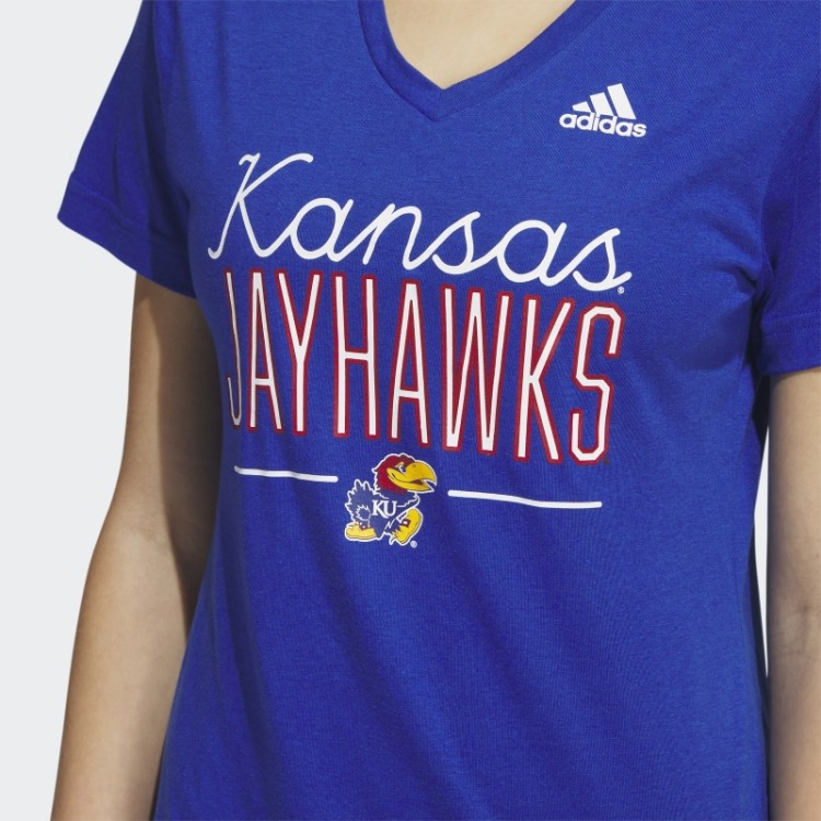 Camiseta Azul Royal Mel Adidas Jayhawks