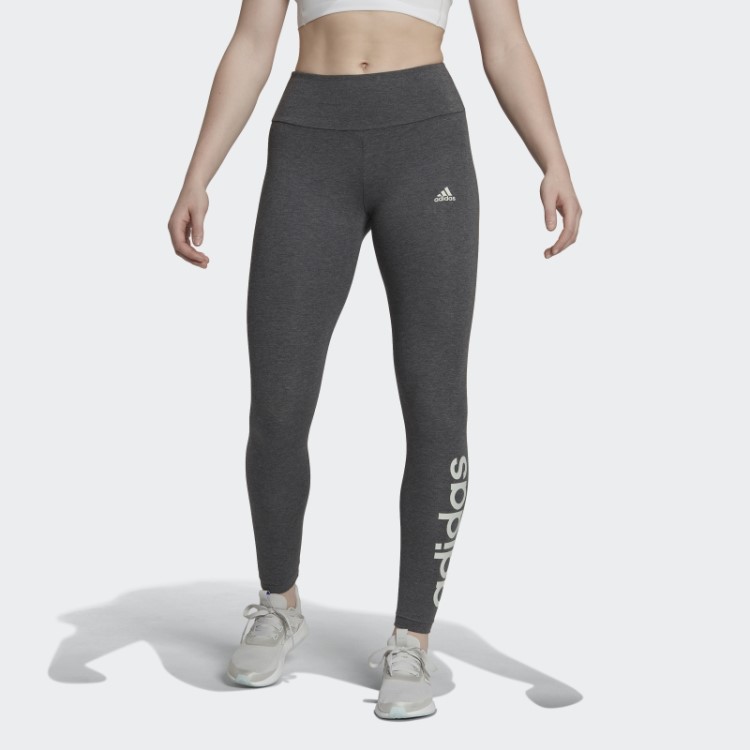 Legging Cinza Escuro Urze Essencial Cintura Alta Com Logo Adidas