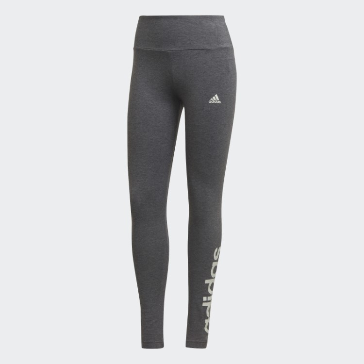 Legging Cinza Escuro Urze Essencial Cintura Alta Com Logo Adidas