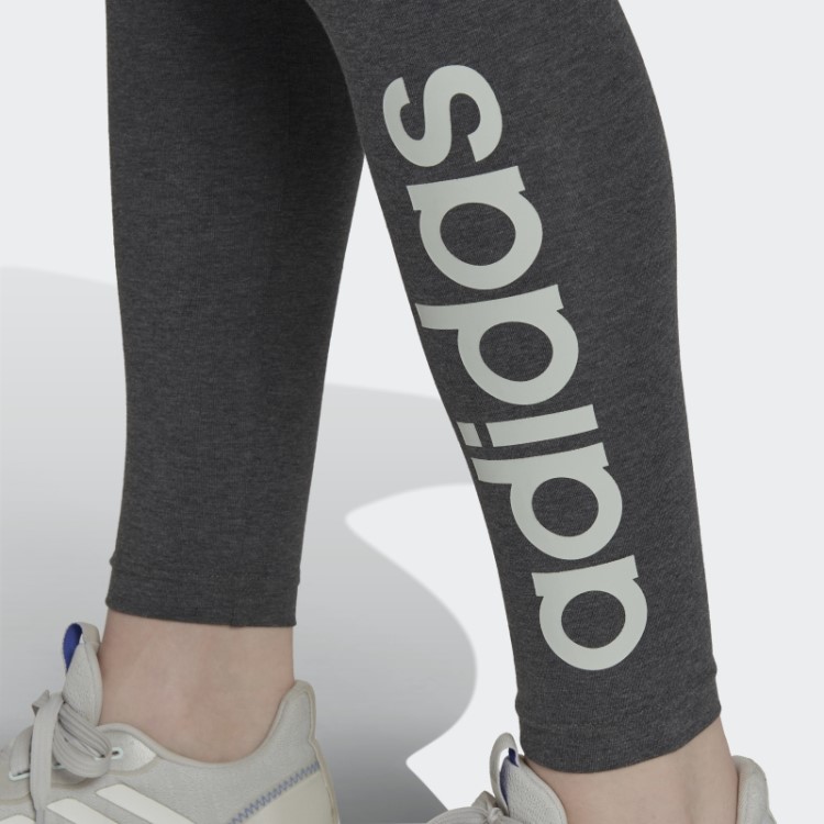 Legging Cinza Escuro Urze Essencial Cintura Alta Com Logo Adidas