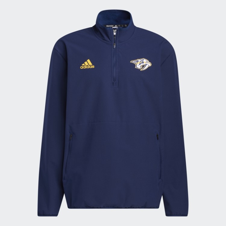 Jaqueta Adidas Predators 22 Nhl Azul Marinho Com Zíper 1/4