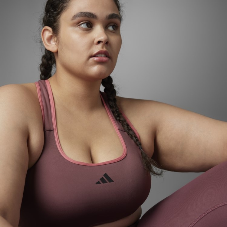 Sutiã Bordô Adidas Authentic Balance Yoga De Suporte Médio (tamanho Grande)