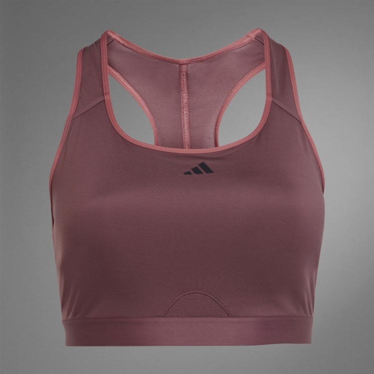 Sutiã Bordô Adidas Authentic Balance Yoga De Suporte Médio (tamanho Grande)