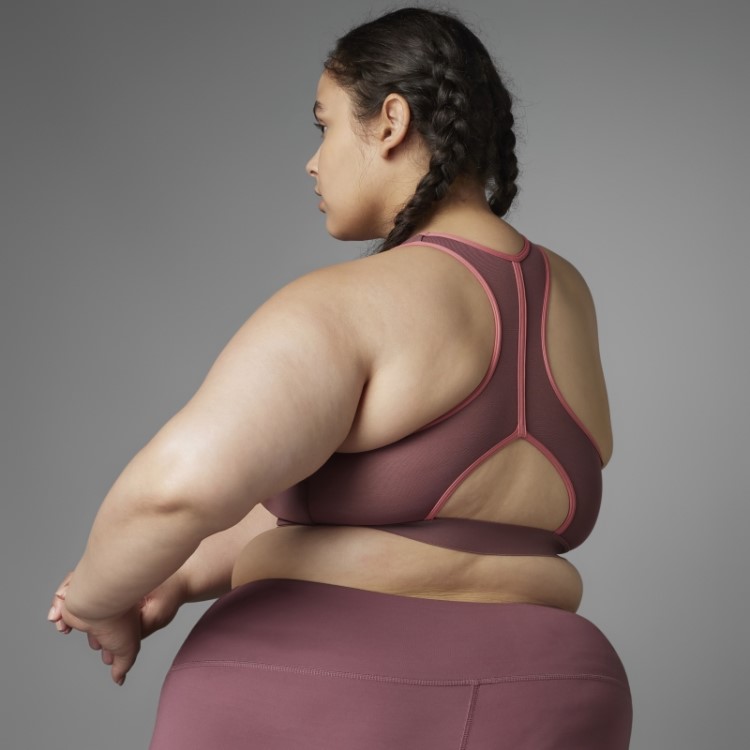 Sutiã De Suporte Médio Adidas Authentic Balance Yoga (tamanho Grande) Bordô