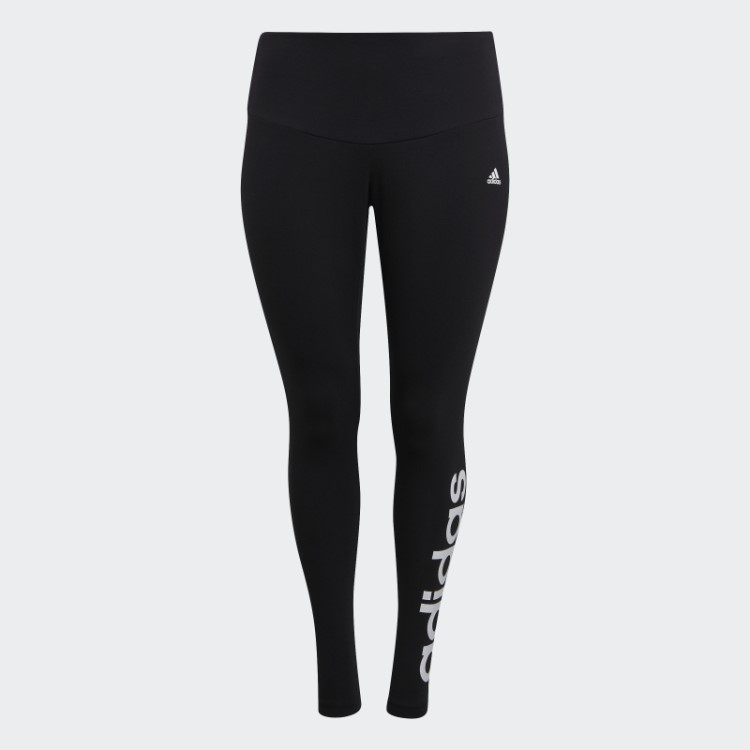 Leggings Com Logo Cintura Alta Essencial (tamanho Grande) Preto Adidas