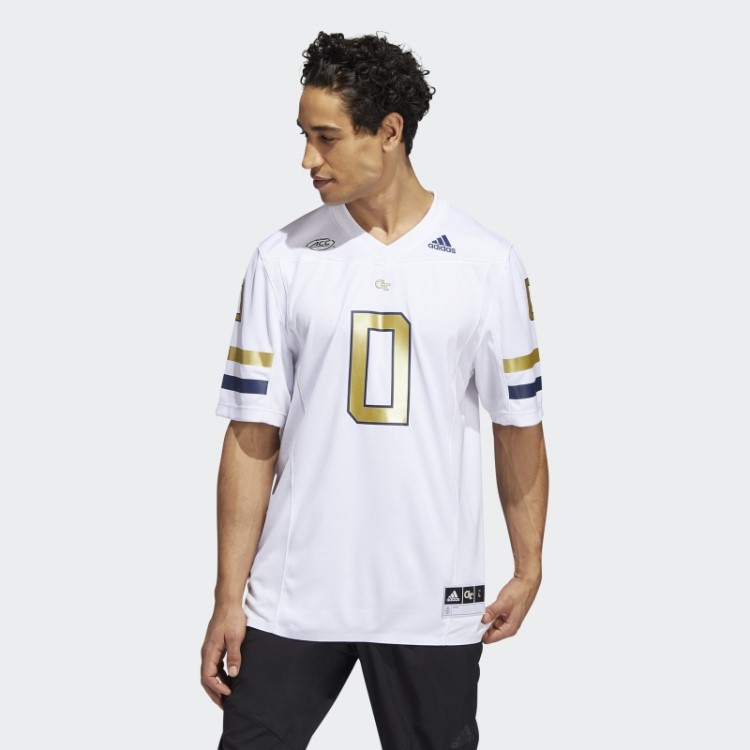 Camisa Branca Clássica Da Georgia Tech Da Adidas