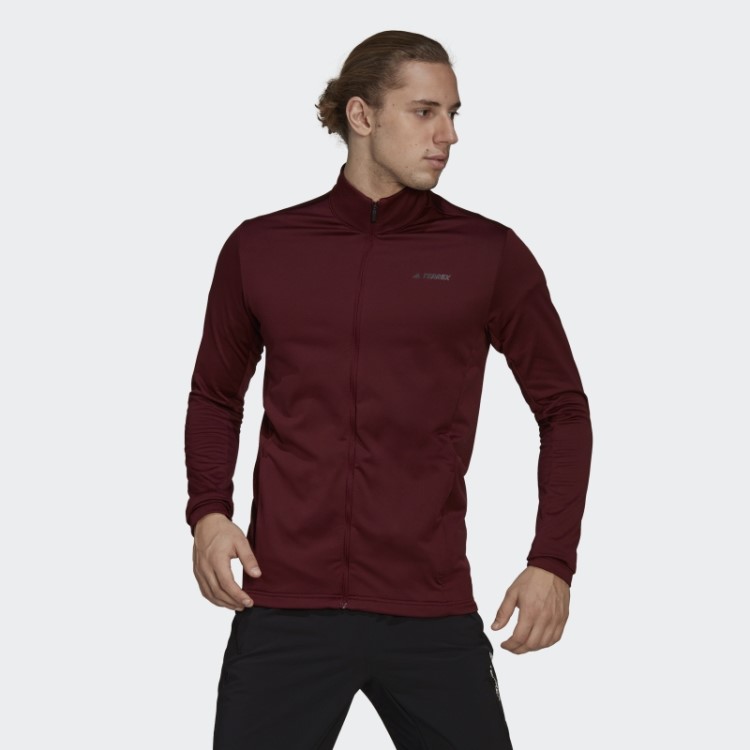Jaqueta De Lã Adidas Red Terrex Multi Primegreen Com Zíper Completo