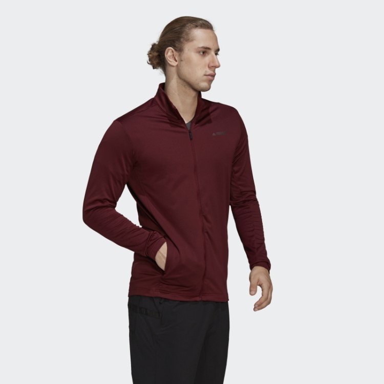 Jaqueta De Lã Adidas Red Terrex Multi Primegreen Com Zíper Completo