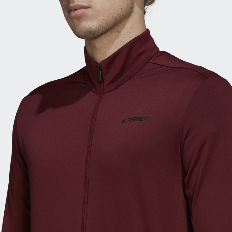 Jaqueta De Lã Adidas Red Terrex Multi Primegreen Com Zíper Completo