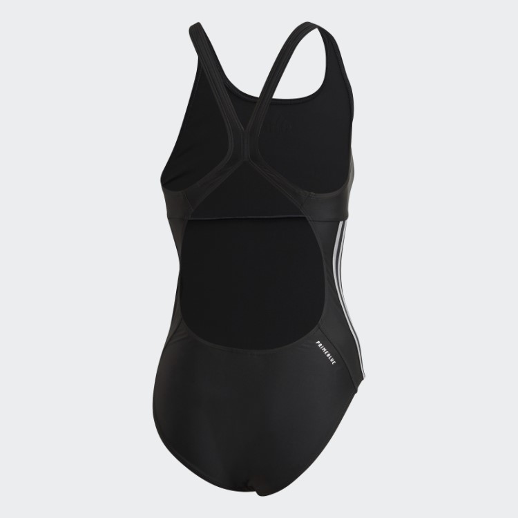 Fato De Banho Preto Glam-on Brilhante Com As 3 Riscas Adidas