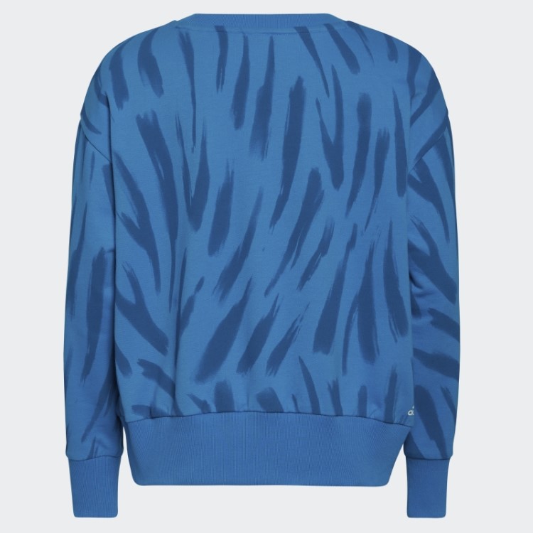 Moletom Com Logo Adidas Crew Blue Rush