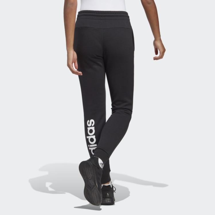 Adidas Essentials Calça Jogger Linear French Terry Com Punho Preto