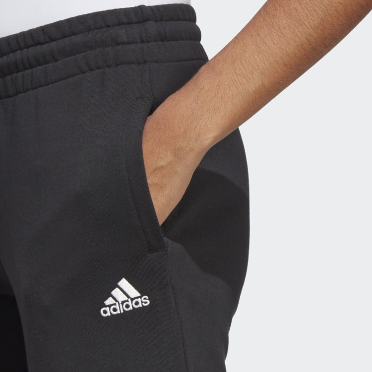 Calça Adidas Black Essentials Linear French Terry Com Algemas