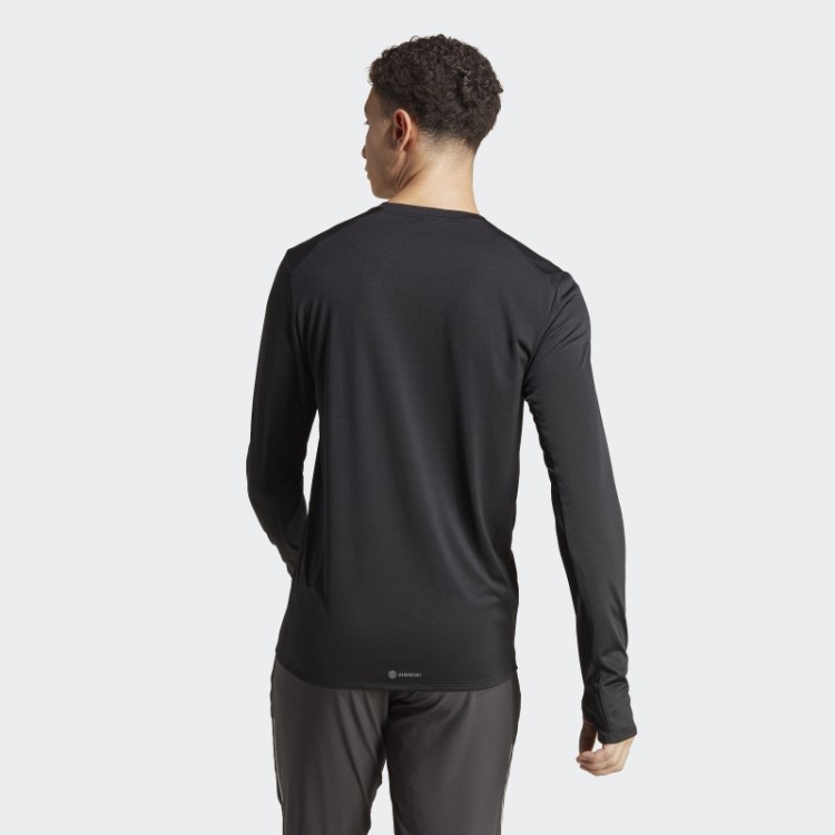Camiseta De Corrida Engenheirada De Manga Longa Adidas Preta