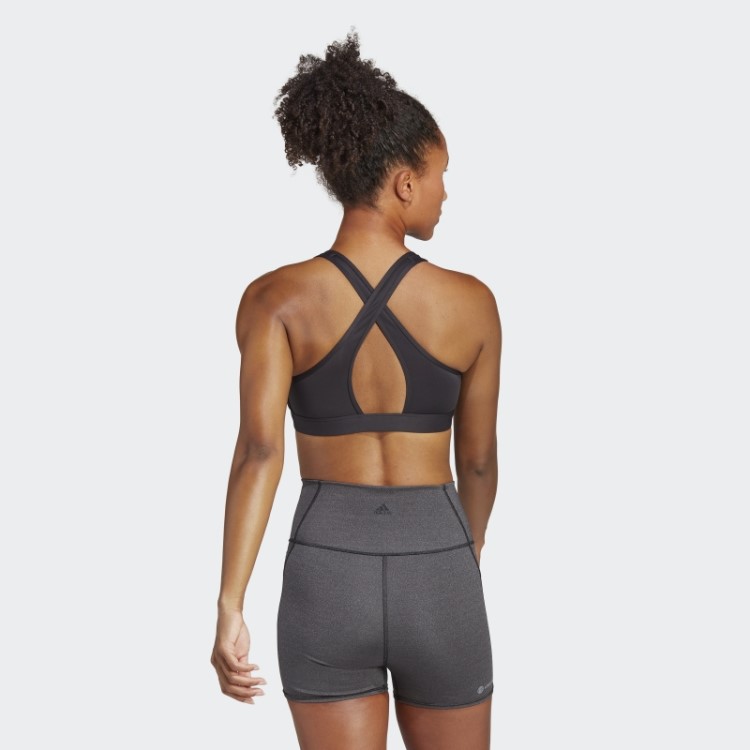Sutiã Preto Powerreact De Suporte Médio Adidas