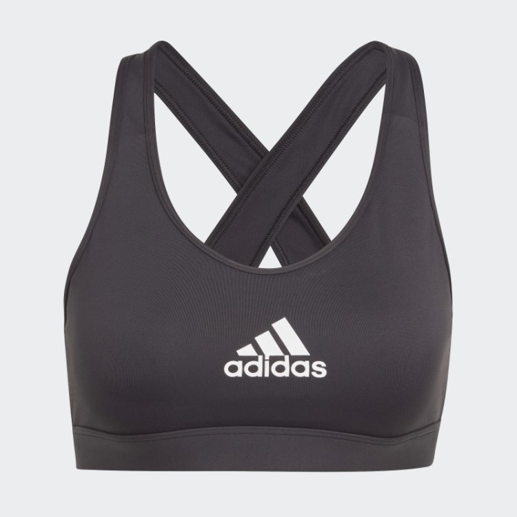 Sutiã Preto Powerreact De Suporte Médio Adidas