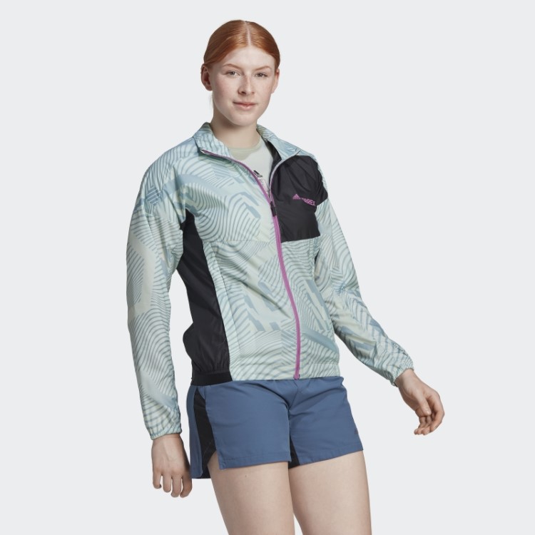 Terrex Trail Running Jaqueta Corta Vento Verde Adidas
