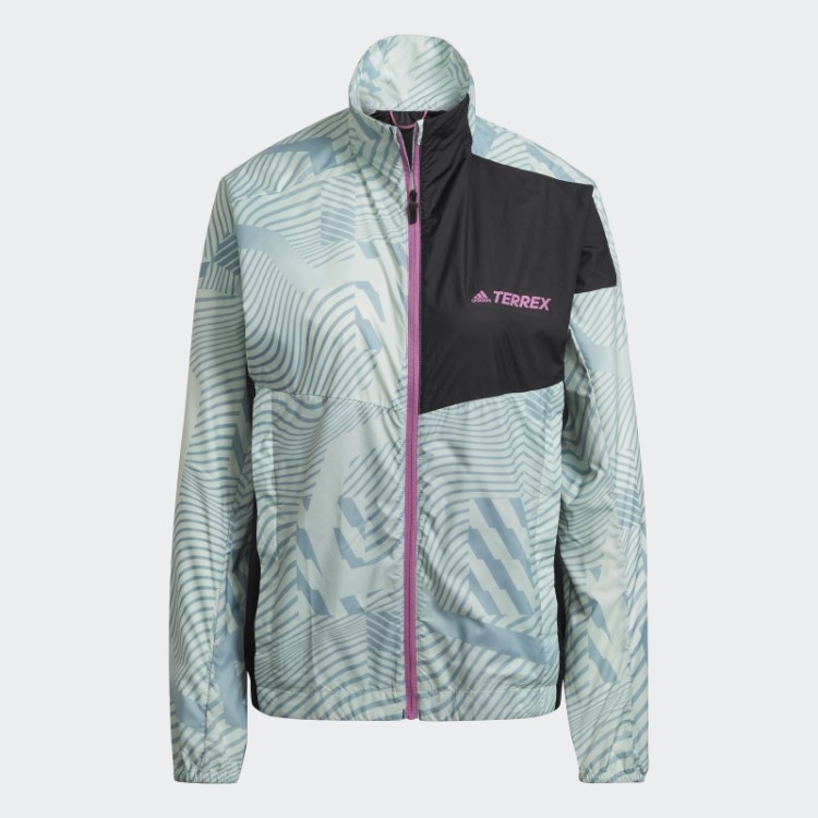 Terrex Trail Running Jaqueta Corta Vento Verde Adidas