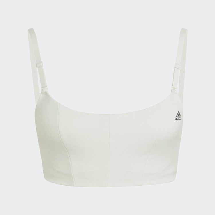 Sutiã De Suporte Leve Para Estúdio De Ioga Verde Adidas