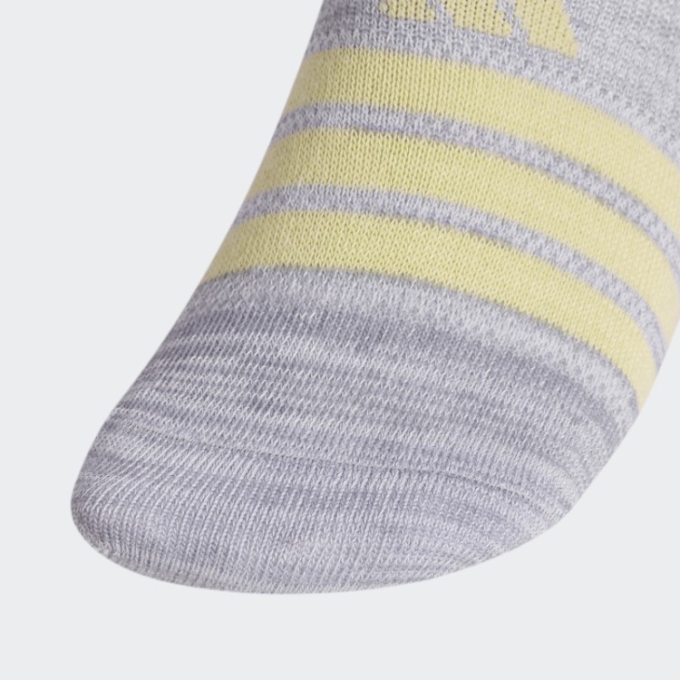 Meias Superlite Super-no-show 6 Pares Adidas Cinza Claro