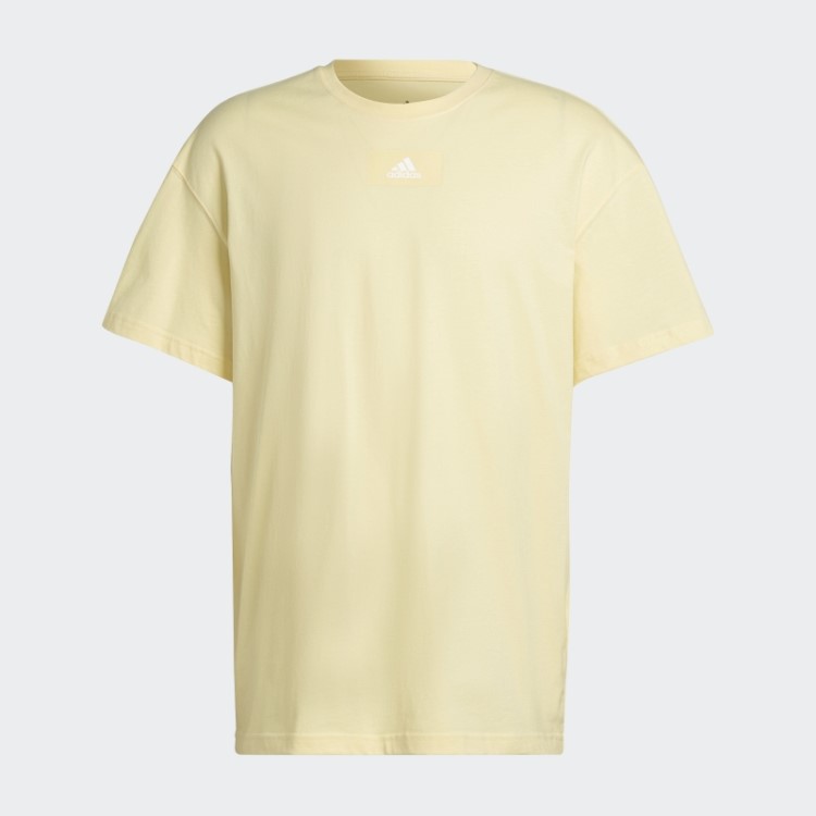 Camiseta Adidas Essentials Feelvivid Gola Ombro Amarela