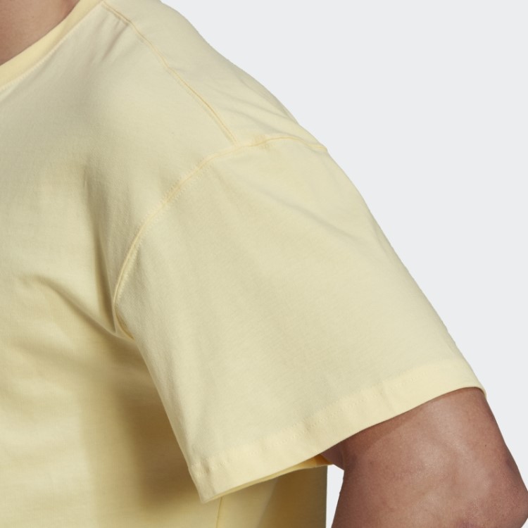 Camiseta Adidas Essentials Feelvivid Gola Ombro Amarela
