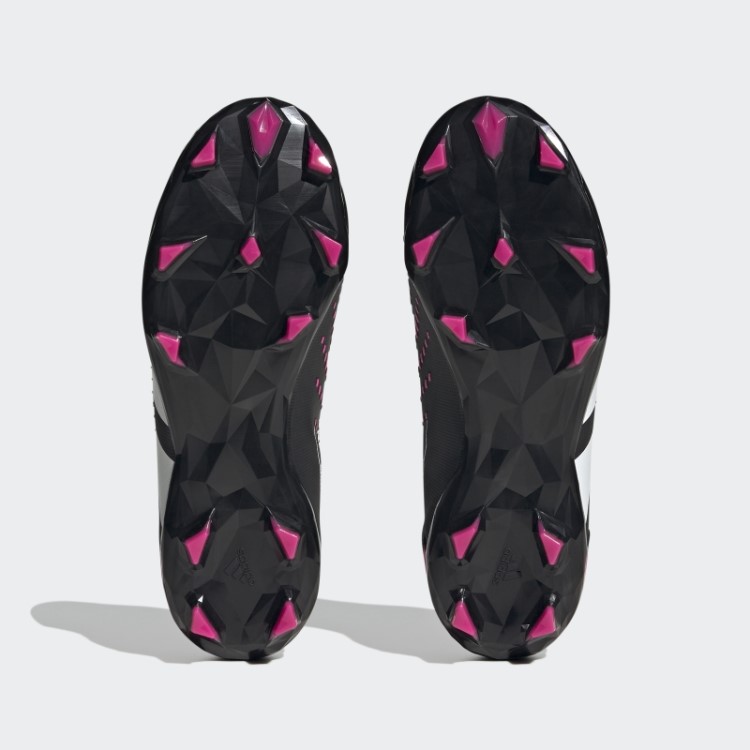 Moda Rosa Adidas Predador Precisão.3 Botas De Chão Firme Sem Cadarço