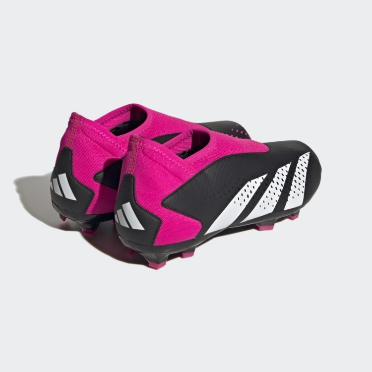 Moda Rosa Adidas Predador Precisão.3 Botas De Chão Firme Sem Cadarço