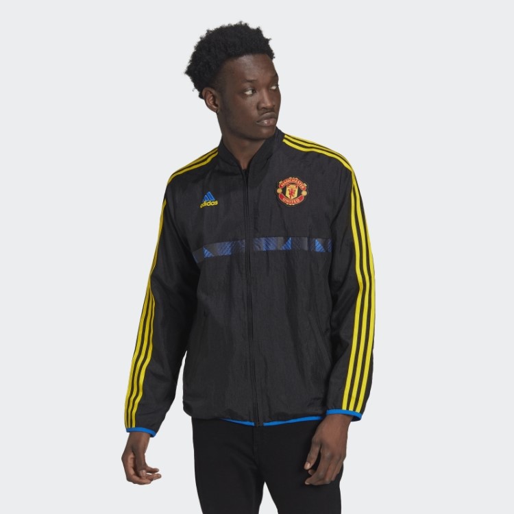 Jaqueta De Tecido Adidas Manchester United Icons Preta