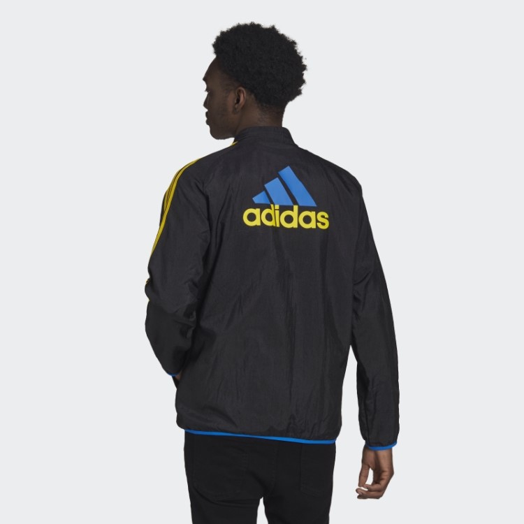 Jaqueta De Tecido Adidas Manchester United Icons Preta
