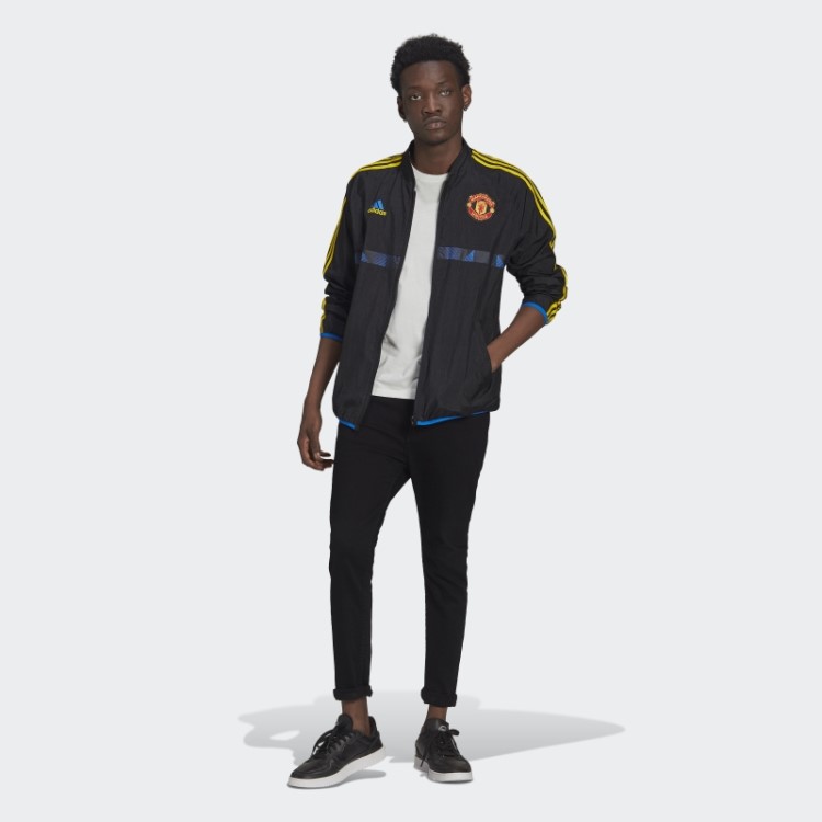 Jaqueta De Tecido Adidas Manchester United Icons Preta