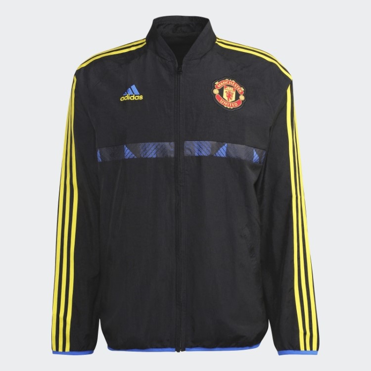 Jaqueta De Tecido Adidas Manchester United Icons Preta