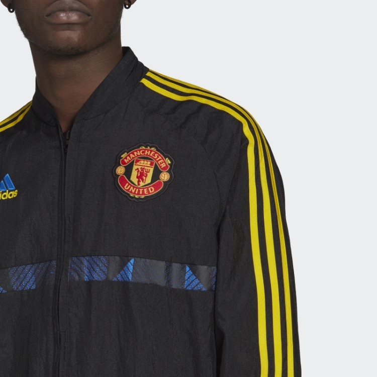 Jaqueta De Tecido Adidas Manchester United Icons Preta