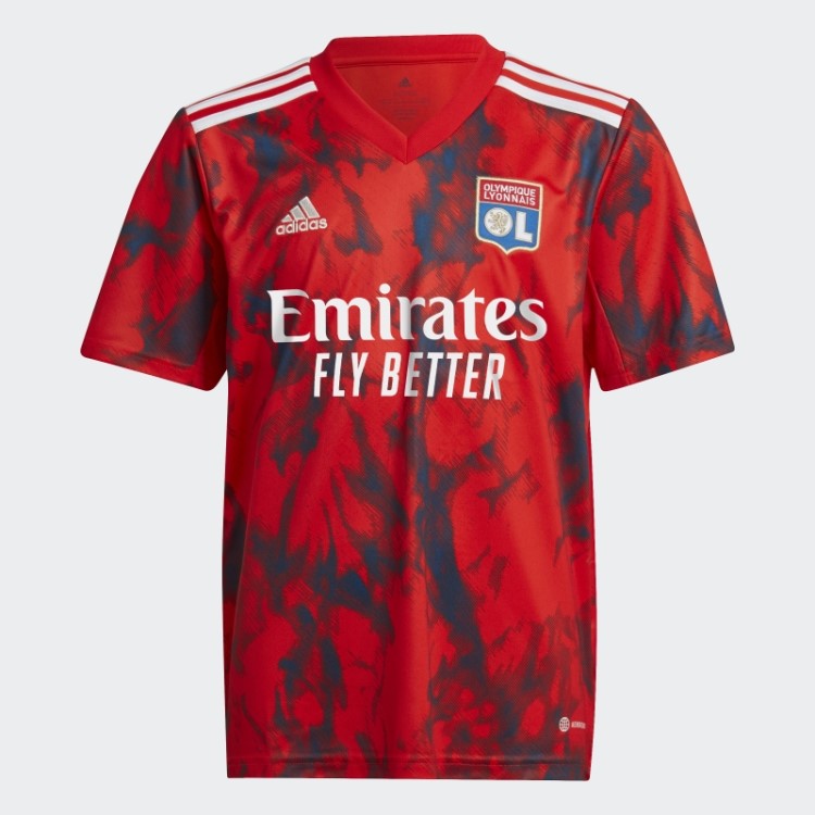 Camisa Vermelha Adidas Olympique Lyonnais 22/23 Fora