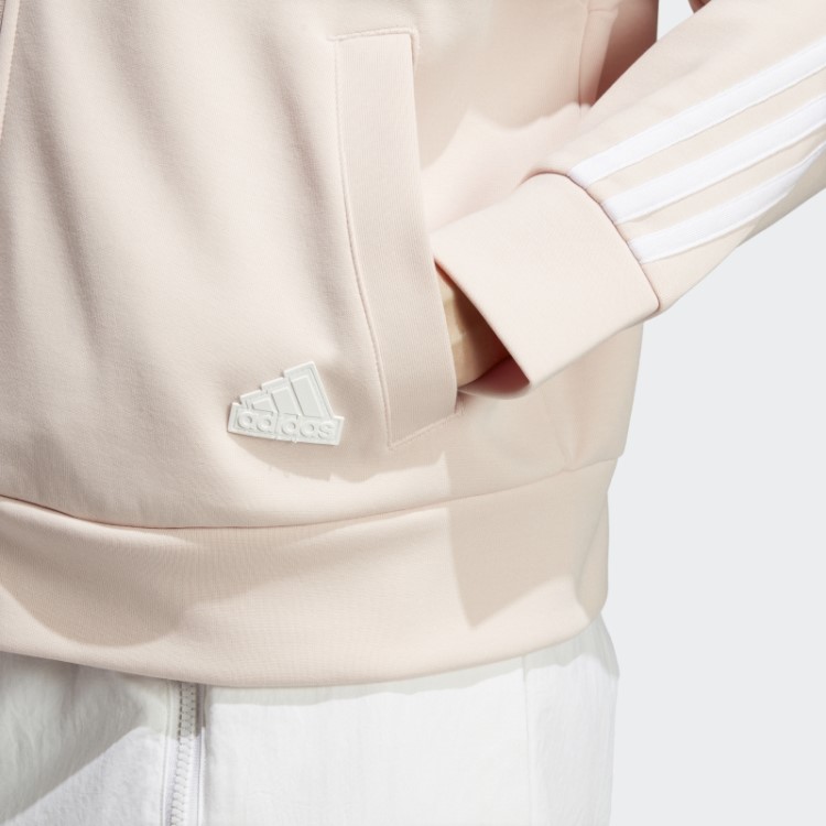 Adidas Future Icons 3 Listras Com Capuz E Zíper Completo Quartzo