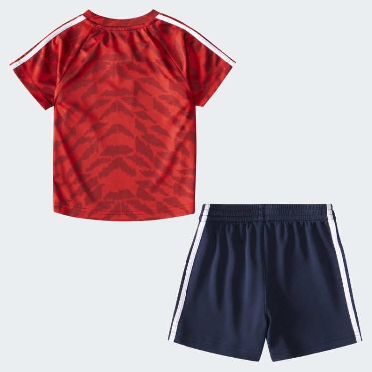 Conjunto Curto De Camiseta De Futebol Ib Escarlate Adidas